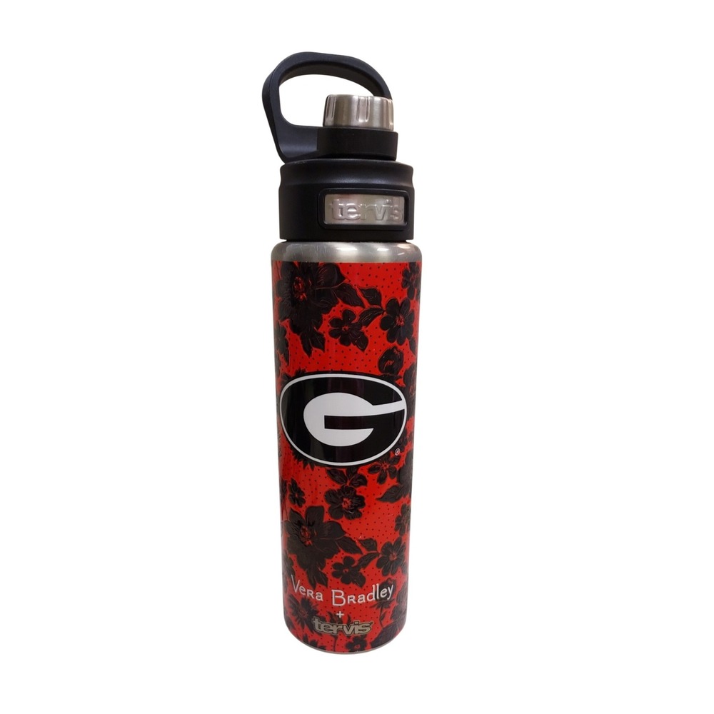 Tervis Vera Bradley Tumbler Red Floral Georgia Bulldogs‎ G Logo Insulated 24 oz